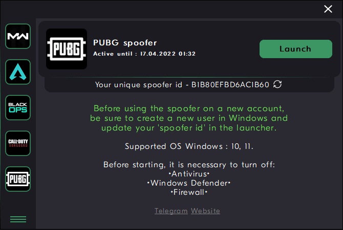PUBG spoofer